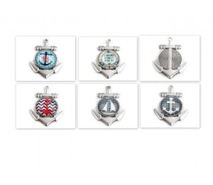 Anhänger Anker mit Cabochon