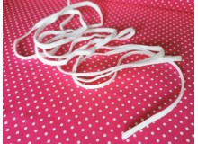 20m Gummi 5mm rund und weich - weiß