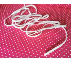 Gummi rund und weich - weiß 5mm