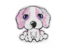 Aufbügler - Hund mit Pailletten