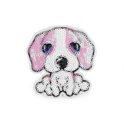 Aufbügler - Hund mit Pailletten
