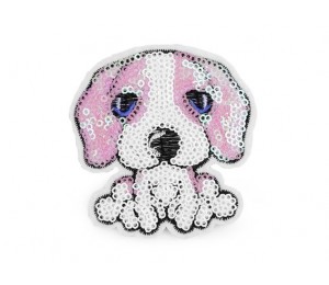 Aufbügler - Hund mit Pailletten