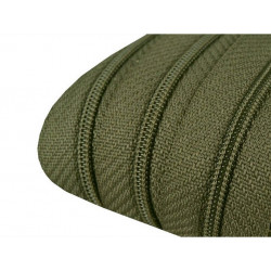 Endlos Reißverschluss 3mm oliv mit 2 Schiebern