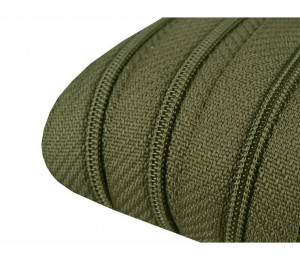 Endlos Reißverschluss 3mm oliv mit 2 Schiebern