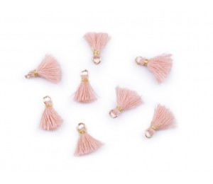 Mini Quaste mit Öse Länge 10-13 mm rosa