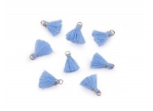 Mini Quaste mit Öse Länge 10-13 mm himmelblau