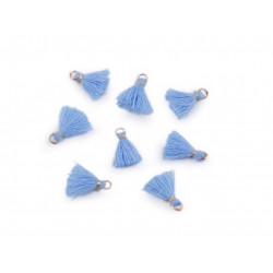 Mini Quaste mit Öse Länge 10-13 mm himmelblau