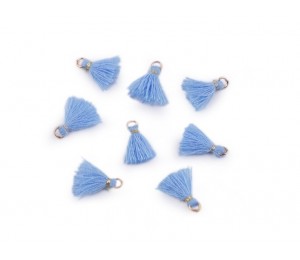 Mini Quaste mit Öse Länge 10-13 mm himmelblau