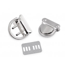 Mappenschloss Steckverschluss silber farben 30x31mm