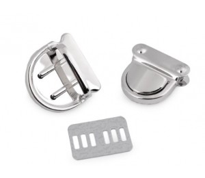 Mappenschloss Steckverschluss silber farben 30x31mm