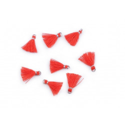 Mini Quaste mit Öse Länge 10-13 mm koralle