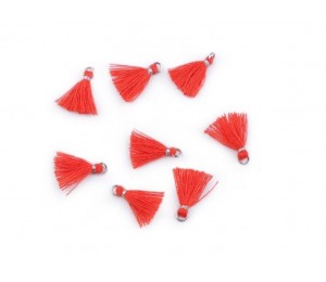 Mini Quaste mit Öse Länge 10-13 mm koralle