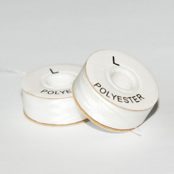 SULKY® BOBBIN FIL weiß, mit Kern u. Seitenscheiben, 12er Box