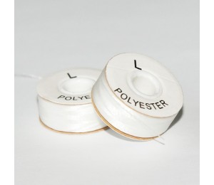 SULKY® BOBBIN FIL weiß, mit Kern u. Seitenscheiben, 12er Box