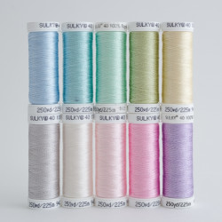 SULKY® RAYON 40 - SWEET PASTELS (10 x 225m Snap Spulen)