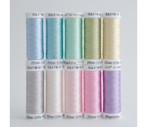 SULKY® RAYON 40 - SWEET PASTELS (10 x 225m Snap Spulen)