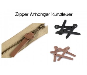 Zipper Schlaufe RV-Anhänger Kunstleder 18x90 mm