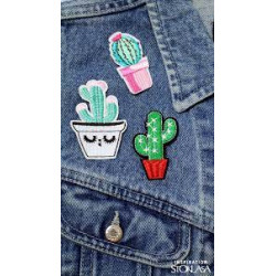 Aufnäher Patch Kaktus pink