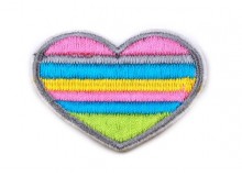 Herz Aufnäher Regenbogen