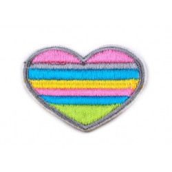 Herz Aufnäher Regenbogen