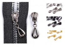 3 SchieberTropfen - silber oder anthrazit farben