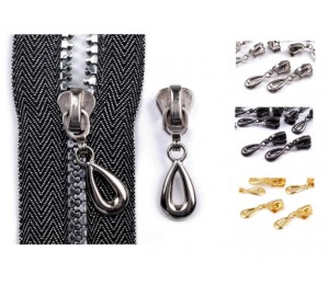 3 SchieberTropfen - silber oder anthrazit farben