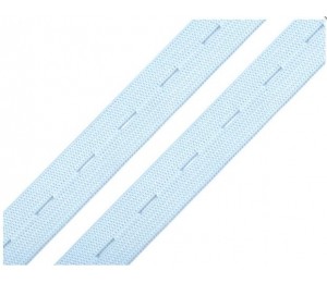 Lochgummi 15mm rosa - aqua - hellblau