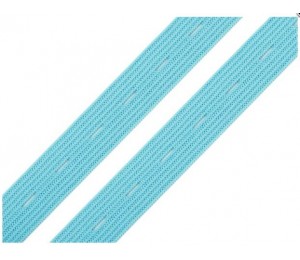 Lochgummi 15mm rosa - aqua - hellblau