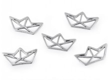 Anhänger Papierboot silberfarben