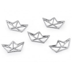 Anhänger Papierboot silberfarben