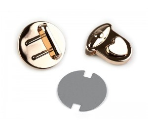 Taschenverschluss 30x32 mm Herz silber oder gold