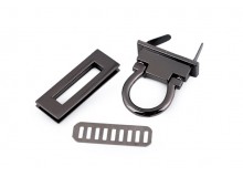 Taschenverschluss Schlaufe drehbar 45mm - anthrazit