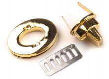 Taschenverschluss oval drehbar 35mm - gold