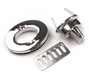 Taschenverschluss oval drehbar 35mm - gold