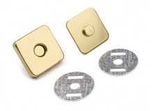 Magnetverschluss rechteckig 18mm gold