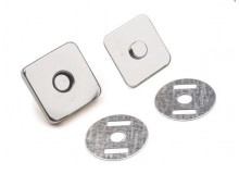 Magnetverschluss rechteckig 18mm silber