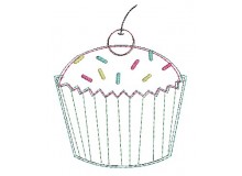 Stickdatei - Muffin Kirsche Doodle