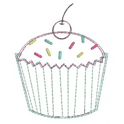 Stickdatei - Muffin Kirsche Doodle