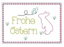 ITH - Postkarte Frohe Ostern Hase Silhouette