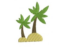 Stickdatei - Palmen Insel