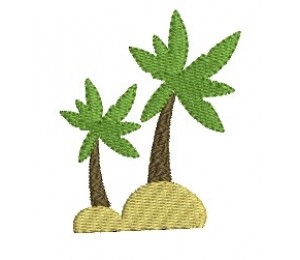 Stickdatei - Palmen Insel