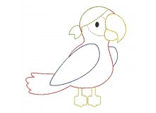 Stickdatei - Papagei Appli