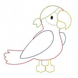 Stickdatei - Papagei Appli