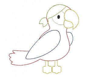 Stickdatei - Papagei Appli