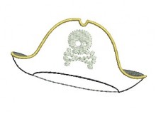 Stickdatei - Piratenhut Appli