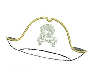 Stickdatei - Piratenhut Appli
