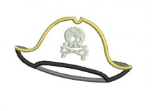 Stickdatei - Piratenhut Satin