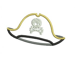 Stickdatei - Piratenhut Satin
