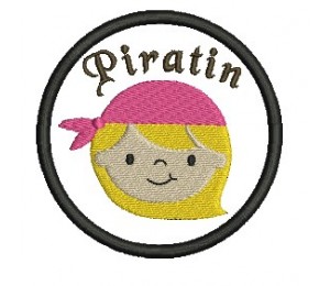 Stickdatei - Button Piratin