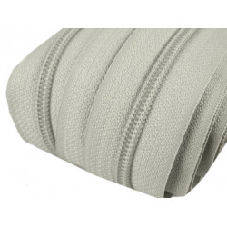 Endlos Reißverschluss 5mm hellgrau mit 2 Schiebern